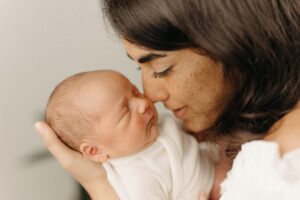 newborn photo session with family
