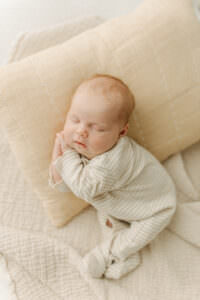 sleepy newborn photo