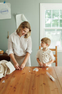 candid family photography session at home