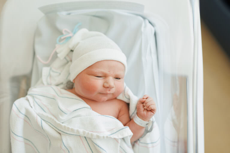classic hospital newborn photos