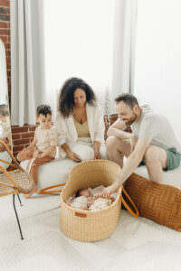 twin newborn photos lifestyle