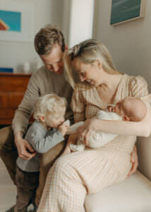 family newborn in-home photography session