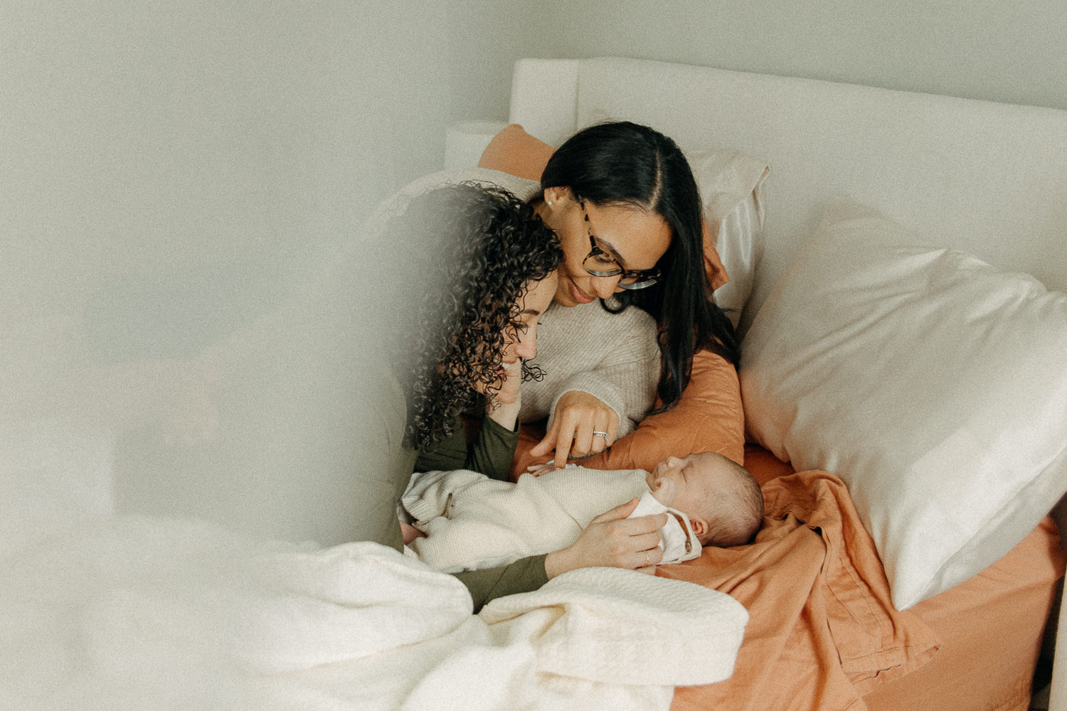 lgbtq moms natural newborn photos at home boston