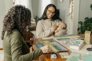 storytelling newborn photography session with two moms