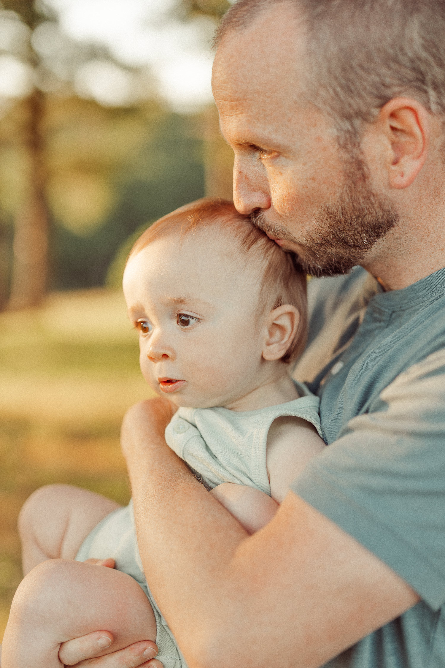 sunset photos with a baby