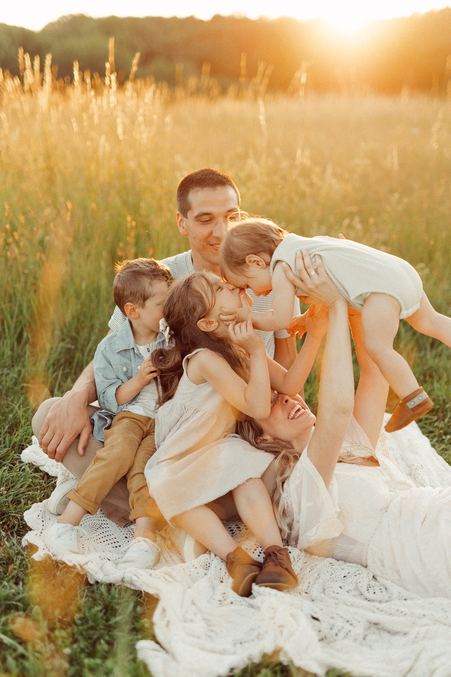 golden hour photos with a baby