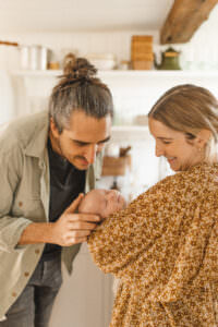 in-home lifestyle newborn session central massachusetts